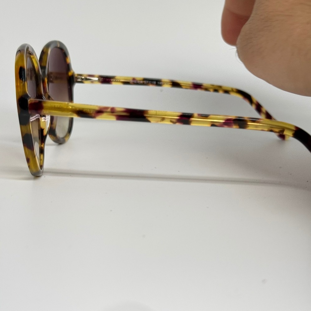 EyeBuyDirect Sheila Oversized Round Tortoiseshell Sunglasses Yellow Purple C1 - Picture 2 of 7